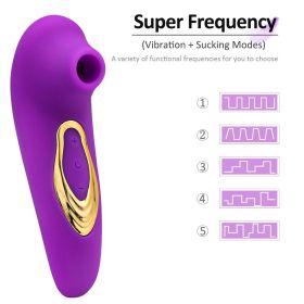 10 sucking and vibration modes; Automatic Women Vibrate Powerful ThrustinG Viberate Adult Toy for Women Pleasure Inch Smooth Bendable Silicone Wa (Color: Purple)